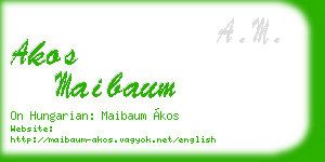 akos maibaum business card